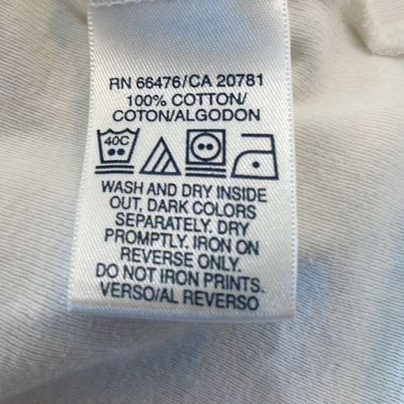 Vtg Tommy jeans Girl top Hilfiger White long sleeve shirt embellished jersey L - Picture 8 of 8